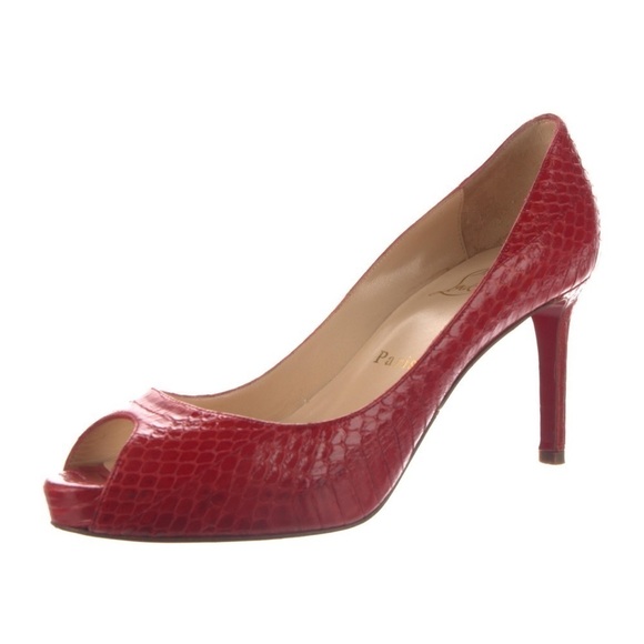 Christian Louboutin Snakeskin Animal Print Pumps - Picture 2 of 6